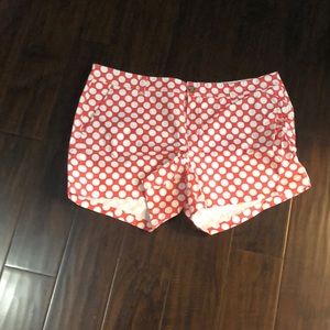 EUC Coral & White Polka Dot shorts